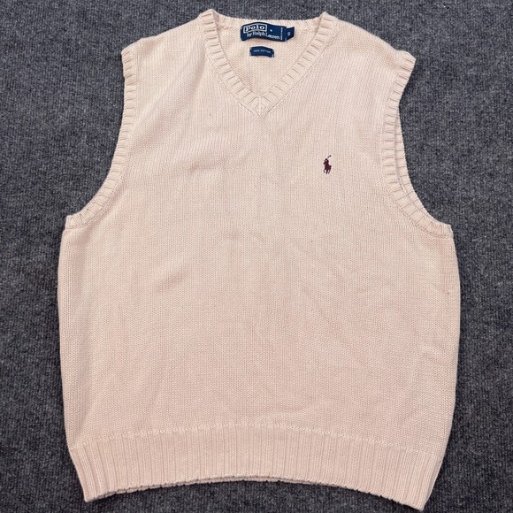 Ralph Lauren Cream V-Neck Sweater Vest - Picture 2 of 15